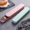 Single Stainless Steel Portable Cutlery Set, Chopstick Three Piece Set, Fork Spoon Chopstick Box, Student Storage Box