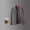 Autumn and Winter New Wool Jacket Men's 90 White Duck Down Liner Business Casual Light Luxury Short Lapel Jacket