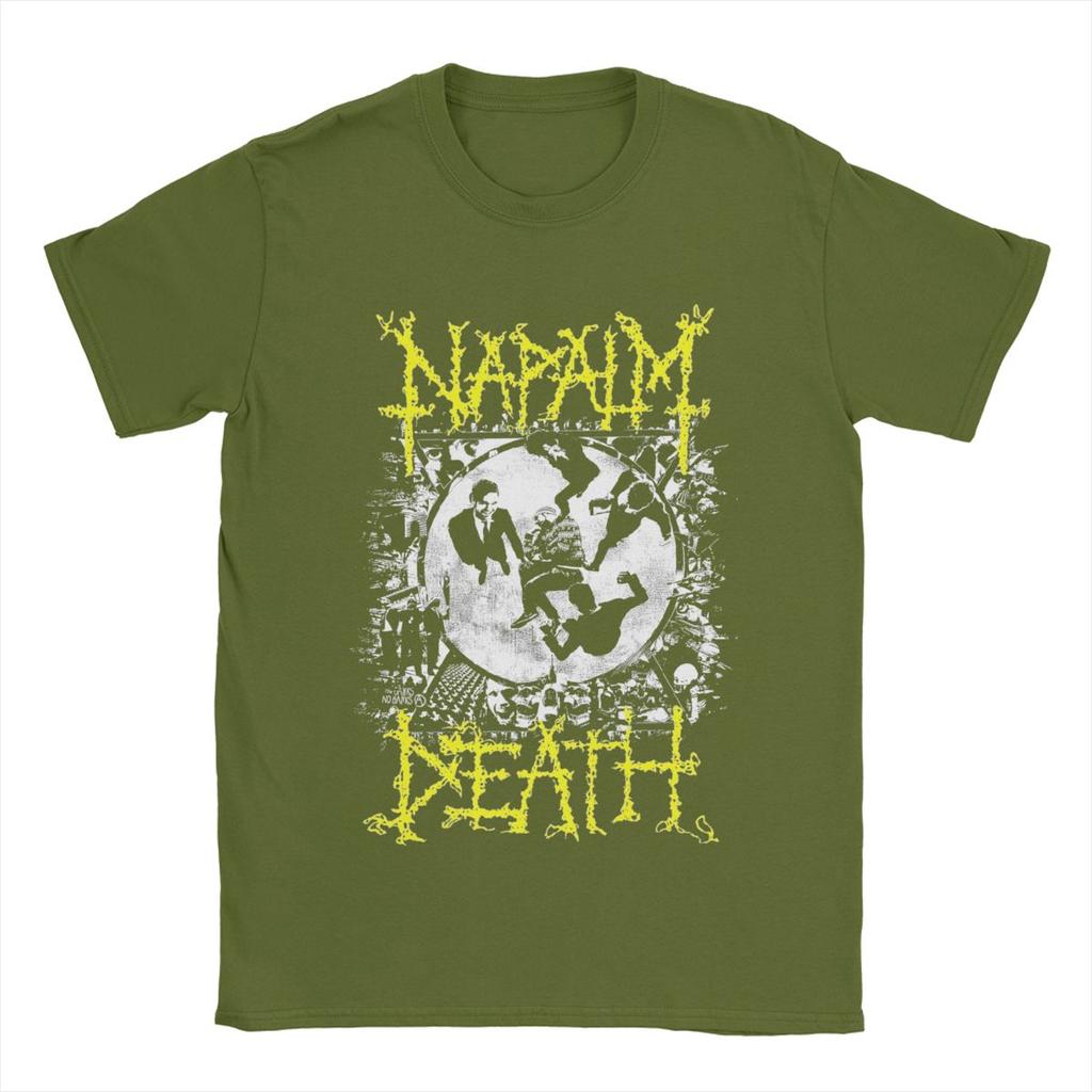 Мужские футболки Napalm Death Novelty 100% Хлопковая футболка с коротким рукавом Футболки с круглым вырезом Одежда Классика