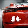 Мультфильм Пожарный ПЭТ Светоотражающая наклейка Автомобильная наклейка Водонепроницаемый клей Декор