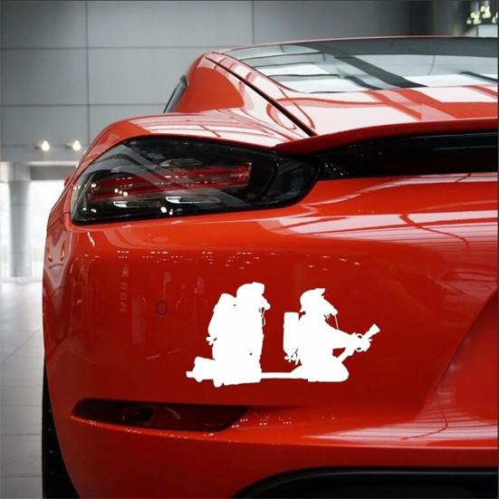 Мультфильм Пожарный ПЭТ Светоотражающая наклейка Автомобильная наклейка Водонепроницаемый клей Декор