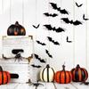 72/120Pcs 3D Bat Wall Stickers Realistic Pattern Easy To Install Wall Decals Halloween Decorations Party Supplies