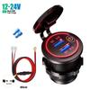 IP66 Waterproof USB Car Charger with Touch Switch, Dual QC3.0 Ports and Dust Cover for Marine Boat RV Motorcycle Dashboard Installation