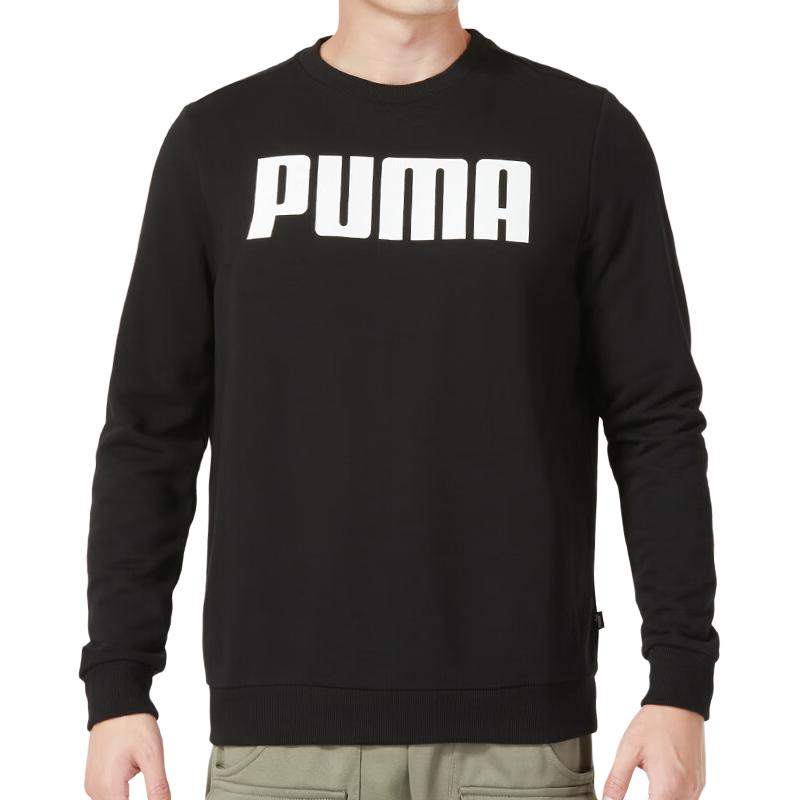 Puma Удобная толстовка с принтом букв, мужская, черная 673862-01