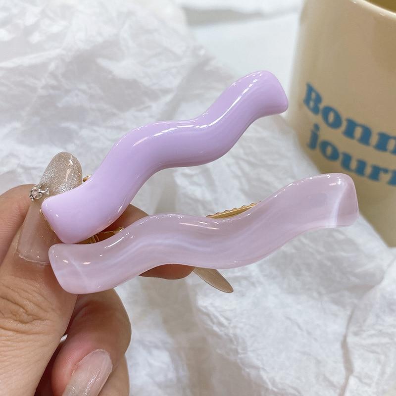 1 комплект, винтажные акриловые заколки для волос, корейские волнистые заколки с геометрическим рисунком, заколки для волос для женщин, аксессуары для волос, модные головные уборы для детей и девочек