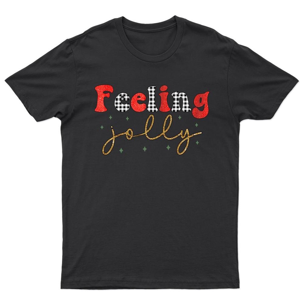 Feeling Jolly Christmas Holidays TShirt Unisex Gift Retro Funny Unisexs