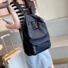 High Appearance Level Schoolbag Female Pure Color Minimalist Style Niche Campus Backpack All Backpack Travel Bag