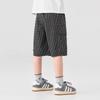 Boys' Loose Fit Black & White Plaid Cargo Shorts