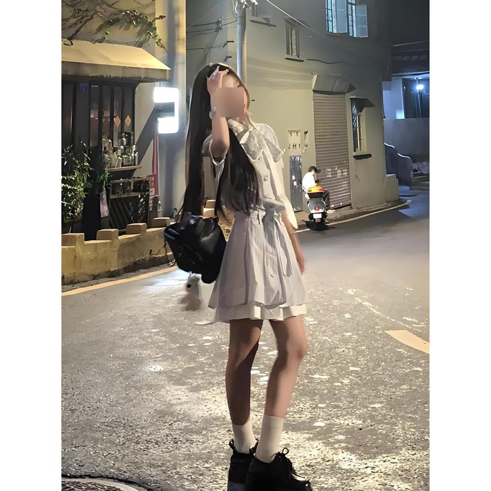 Летнее темпераментное новое женское короткое платье-рубашка поло с темпераментным воротником, красивое и супер хорошо смотрится