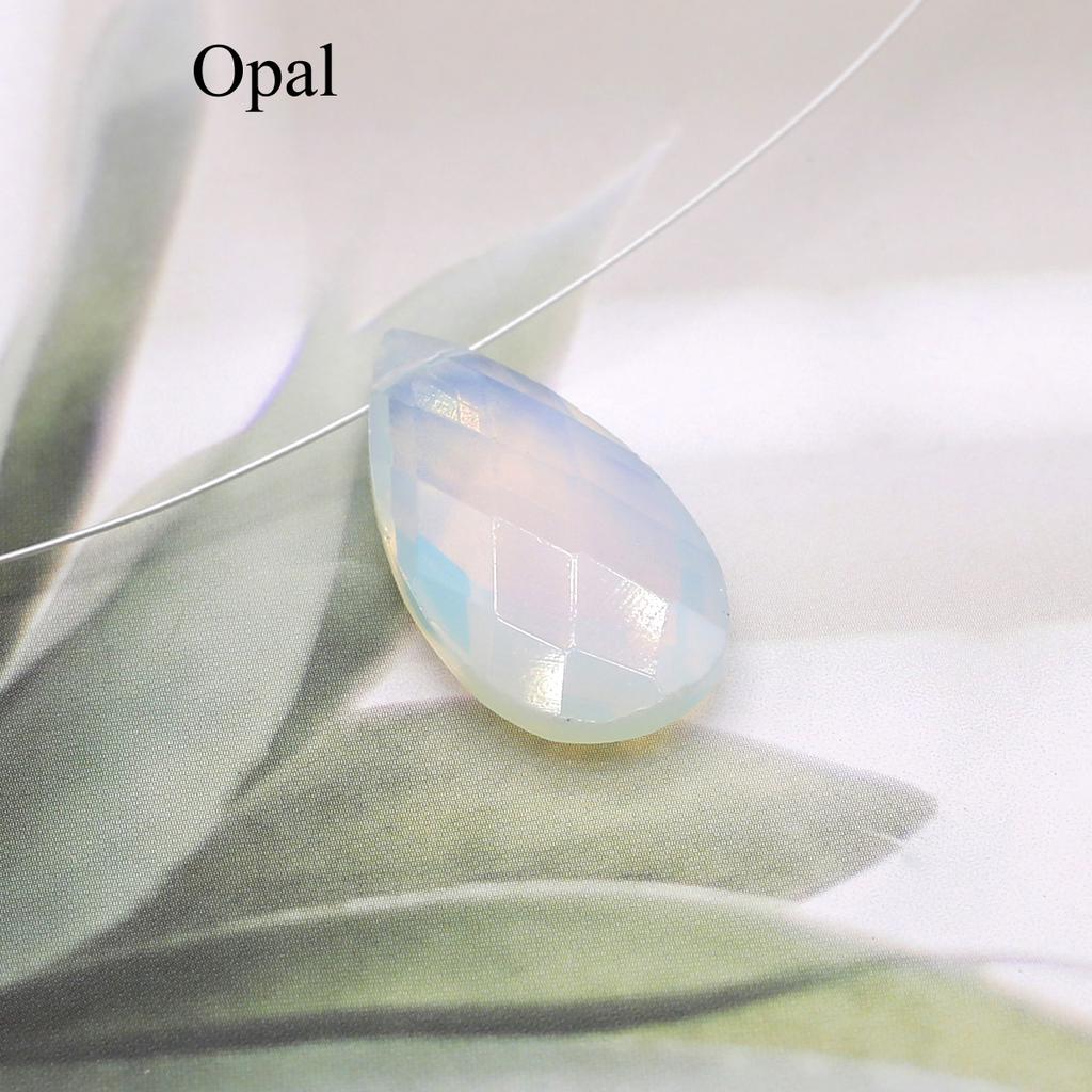 1Pc, Reiki Healing Crystal Energy Gemstone Charms, Faceted Natural Stone Drop Pendant for Women Men, DIY Halloween Christmas Necklace Accessories