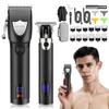Men Hair Clippers Cordless Barber Hair Cutting Machine Kit Haircut Grooming Set LEDs Digital