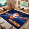 Gulf Personalized Crystal Velvet Carpet, Customized Name Text Soft Anti‑Slip Rug for Living Room Bedroom