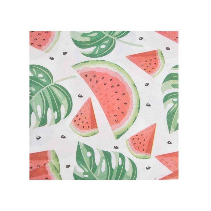 Lot de 20 serviettes papier Pasteques