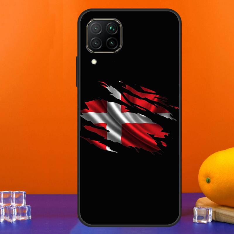 Флаг Дании для чехла Huawei Nova 9 10 SE 5T 12i 12s 11i Y91 Y90 Y60 Y70 Y72 Y61 P60 Pro P20 P40 P30 Lite