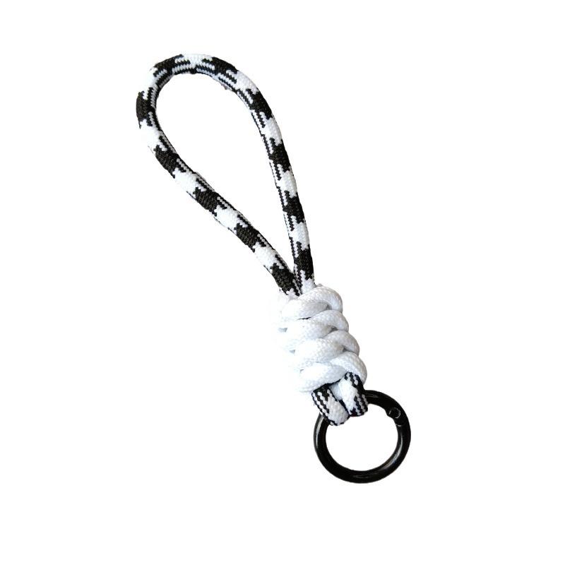 Color Combination Knot Mobile Lanyard Creative Short Braided Lanyard Mobile Phone Case Key Ring Can Be Detachable Anti-loss Rope