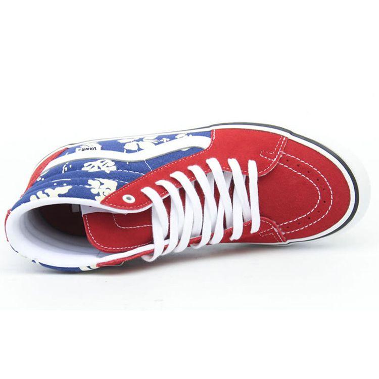 Vans Sk8 Pro Прочные Легкие Дышащие Амортизирующие Высокие Кеды Унисекс Кеды Синий Красный VN0A45JD2LS