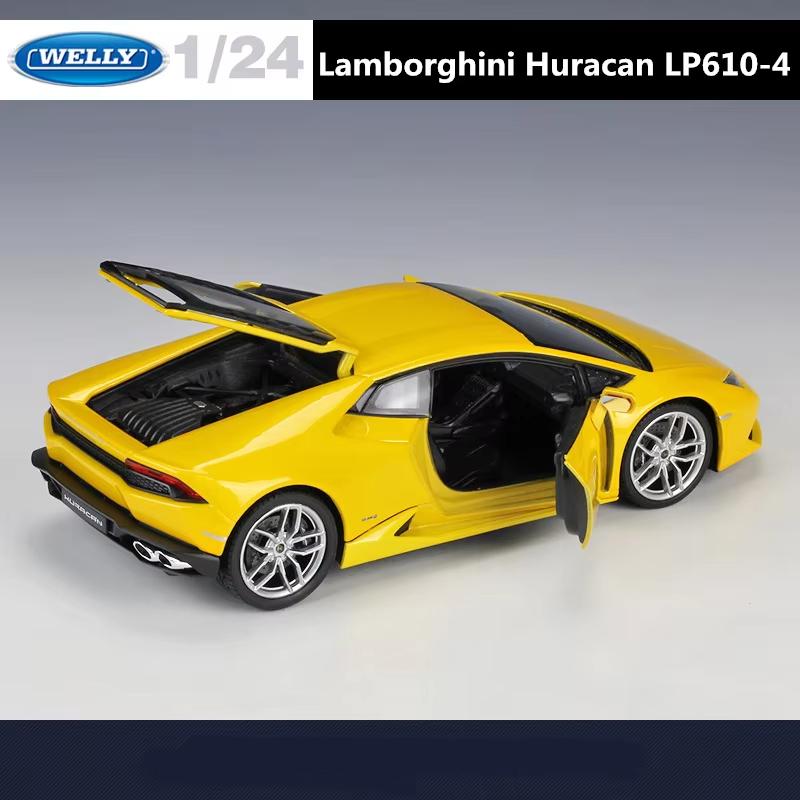Новый 1:24 Lamborghini LP610-4 гоночная модель автомобиля из литого металла спортивная модель автомобиля имитация модные украшения коллекция детские игрушки мальчики подарок