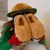 New Style Hamburger Slippers Woman Fuzzy Platform Slides Shoes 3 Layers Zapatillas De Mujer Thick Fur Warm Winter Slipper