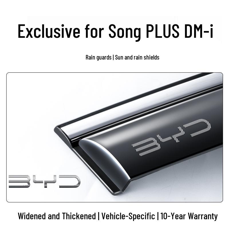 Дефлекторы окон BYD Song PLUS DMI - Ветровики с защитой от дождя для электромобиля