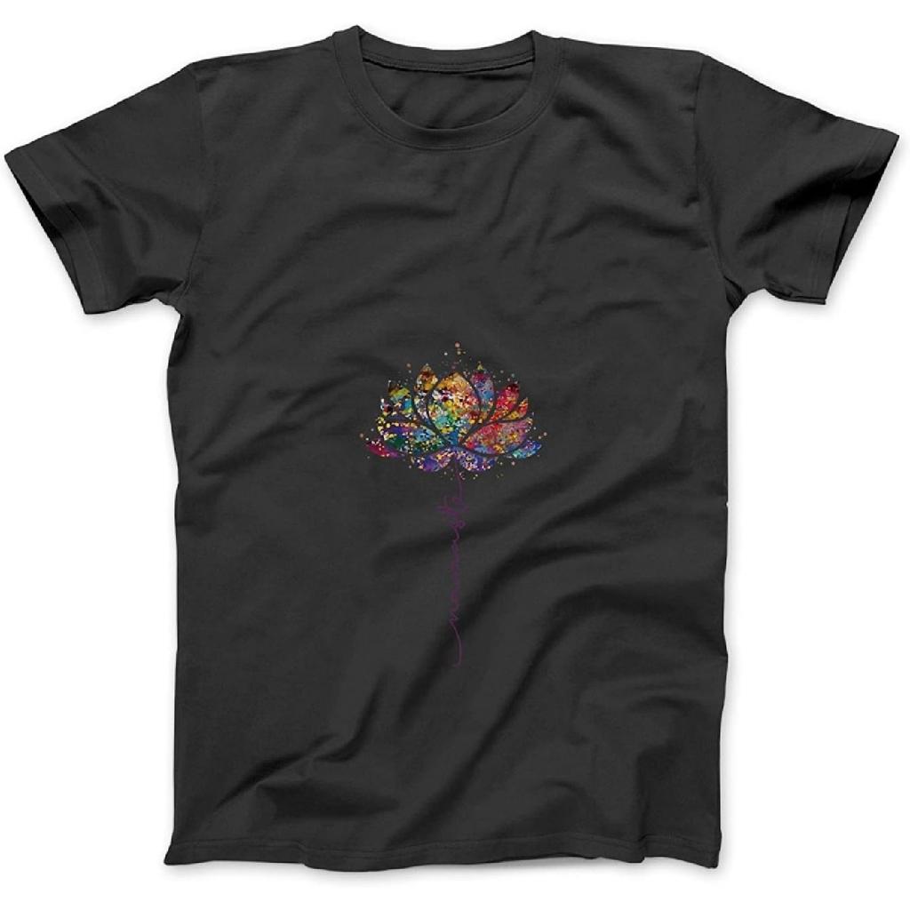 Womens Lotus Flower Namaste Yoga Watercolor Meditation Zen Bohemian Tank Top Sweatshirt Hoodie Tanktop for Men Women Kids Black