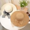 Летняя новая креативная соломенная шляпа с бантом в стиле ретро, повседневная пляжная шляпа от солнца, широкополая шляпа с козырьком от солнца
