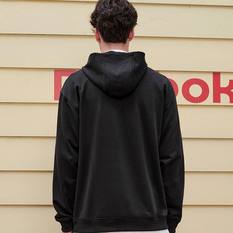 Reebok Толстовки Унисекс Черные С капюшоном Умеренные Обычные 23REF301UGH0