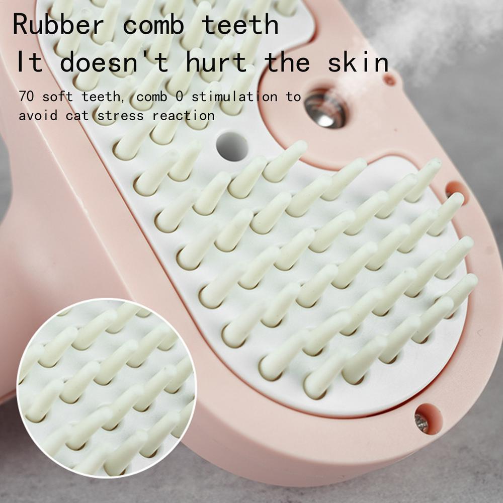 Pet Steamer Brush Detangling Massage Grooming Comb for Cat dog Pet Spray Hair Removal Comb for Small Medium Animals