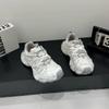 Сетчатые кроссовки-папы женские новые увеличивающие рост дышащие с круглым носком спортивные и повседневные туфли