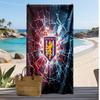 Aston Villa Football Print Beach Towel, Large Soft Quick Dry Towel for Beach Camping Swimming