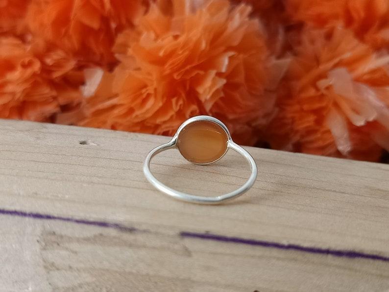 Кольцо с сердоликом, Серебряное кольцо 925 пробы, Женское кольцо, Штабелируемое кольцо, Кольцо с драгоценным камнем, Кольцо с круглым камнем, Серебряное кольцо, Кольцо ручной работы