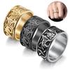 10 мм Винтаж Викинг Кельтский Узел Воин Волк Кольца Для Мужчин Ретро Панк Волк Тотем Кольцо Из Нержавеющей Стали Хип-Хоп Рок Байкерские Ювелирные Изделия