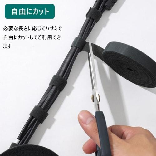 Cable Band, Magic Cable Band, черный, ширина 100 мм x длина 3 м, широкий, Cable Cable Band, пучок шнуров, связывающая лента, кабельная стяжка, Magic Tape, липучка, W