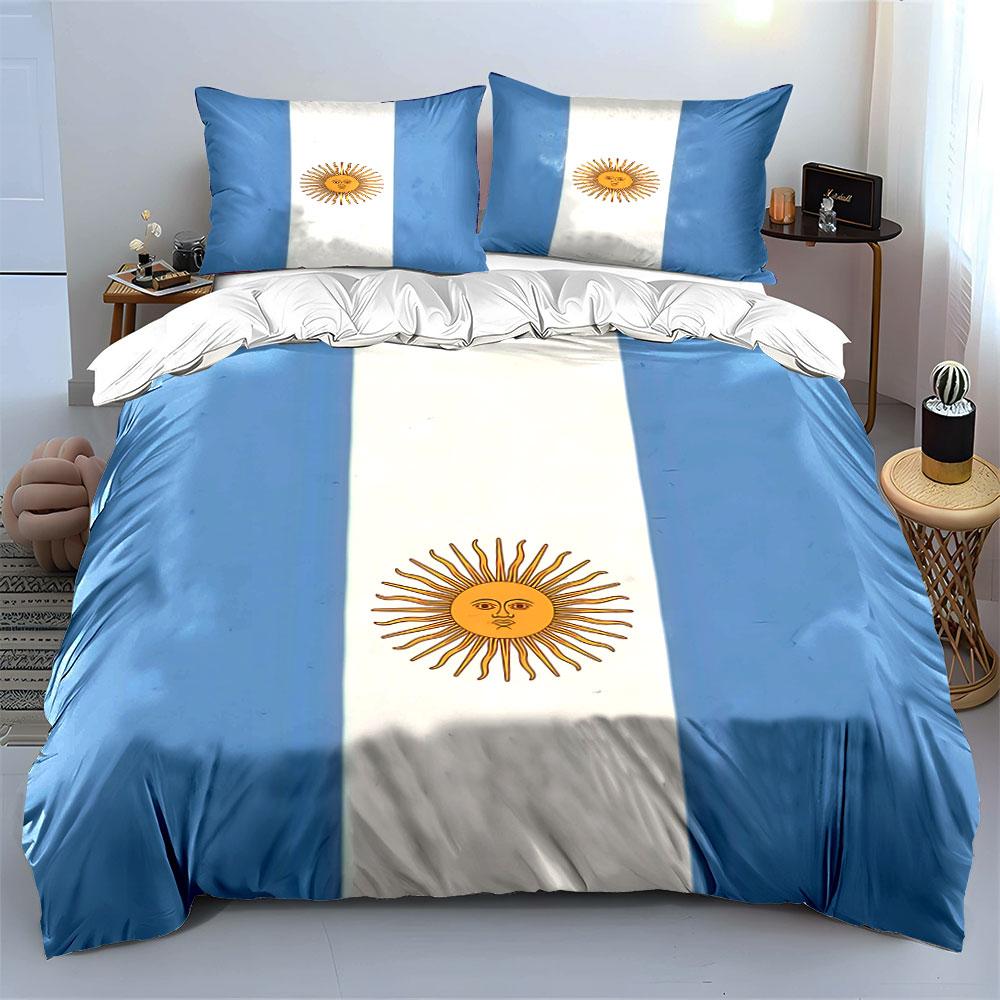Argentinian Flag Bedding Set Bedding Duvet Cover Set Duvet Cover Pillowcases (1 * Duvet Cover 2 * Pillowcases, without duvet insert)