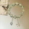 Ice-clear purple butterfly tassel bracelet, niche design, high-value fairy-style handmade beaded bracelet