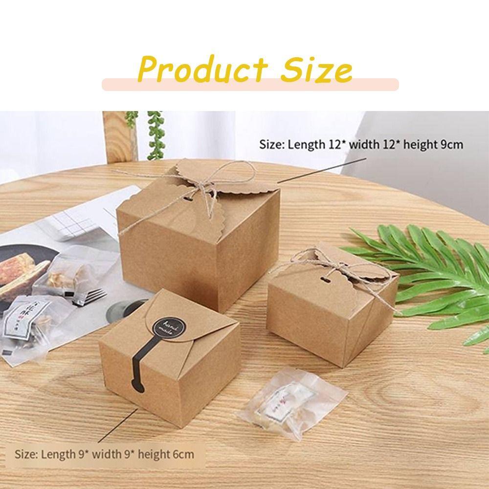 Сделай сам Бумажные бирки Упаковка Квадратный Крафт-бумага Конфетный пакет Подарочная упаковка Бумажная коробка