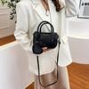 With Love Pendant Silver Handbag Leather Saddle Bag Elegant PU Bowling Bag  Girls/Female