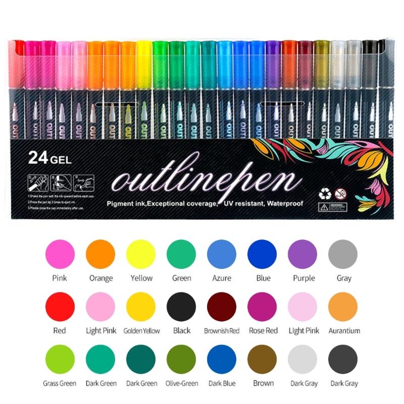 Marker Pen for Smooth Flow Glitter Gel Pen For Drawing Writing On Multiple Surfaces Fade Resistant Art Tools