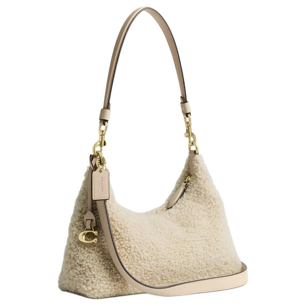 Coach Сумка через плечо с логотипом Juliet 25, сумка на плечо из кожи ягненка, средняя женская сумка через плечо Off-White CCC43-B4BE
