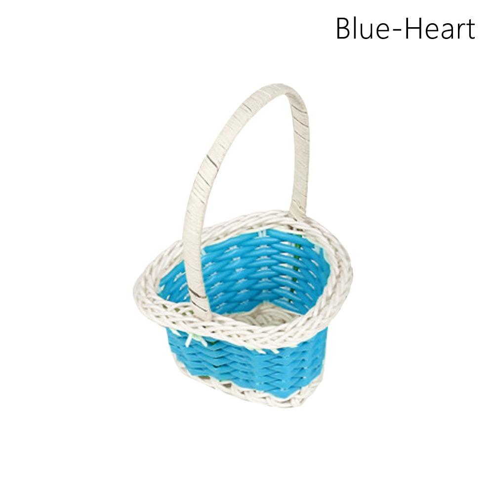 Корзина для хранения цветов из ротанга, круглая/в форме сердца, плетеная корзина для цветов для дома, свадьбы