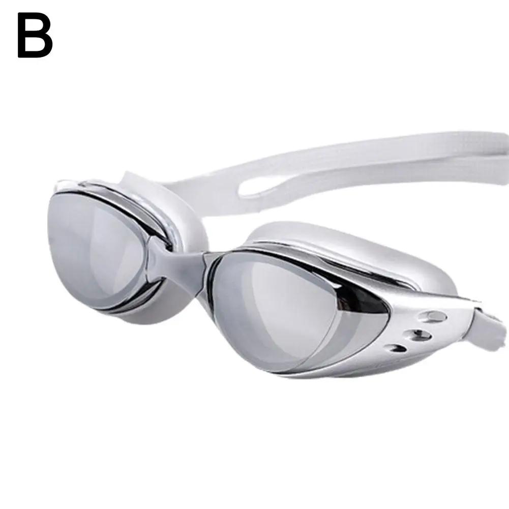 Очки для плавания для взрослых мужчин и женщин, водонепроницаемые и антизапотевающие, с гальваническим покрытием, с большой оправой, очки для плавания T6D3