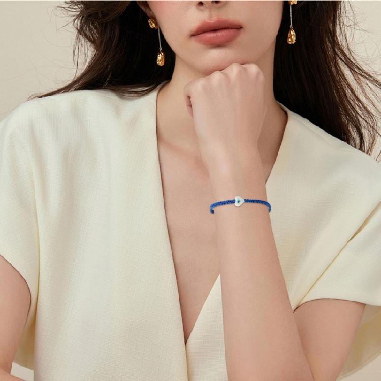 Элегантный плетеный браслет из шнурка с символом духовного глаза, универсальное многослойное украшение для повседневных нарядов