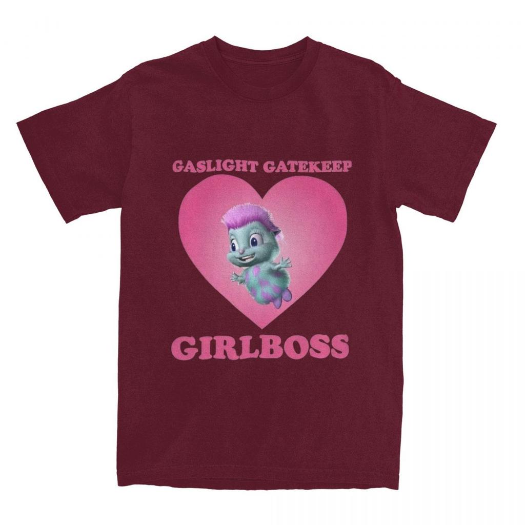 Bibble Gaslight Gatekeep Girlboss T Shirt For Unisex Women Cotton Top Tee Funny Round Neck Short Sleeve