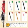 Hiboom Mechanical Carpenter Pencil with Retractable Holder, Deep Hole Construction Pencil with 24 Refills and Built in Sharpener, Heavy Duty