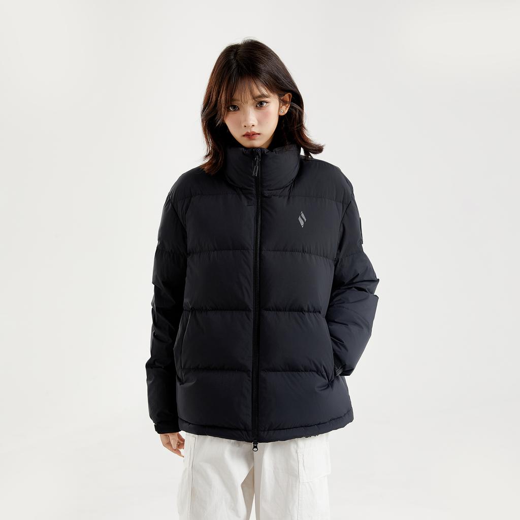 Skechers Elegant Diamond Collection Down Jacket Coat Unisex Pitch Black L424U273A