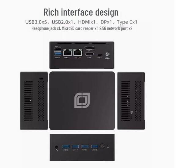 12th Gen N100 Mini PC 4K Soft Router: Portable Business & Office Micro Host