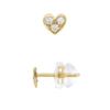 Серьги - ЛЕА &; АРТУР - Сердце - Желтое золото 375 - Цирконий - Ребенок