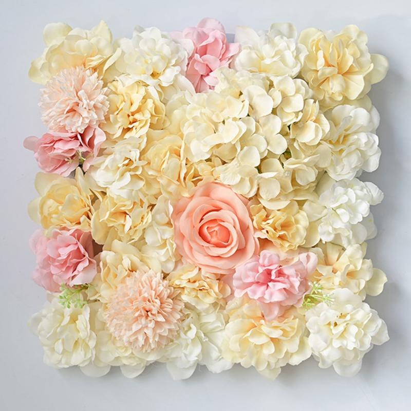 1 шт. 35x35 см Цветочная стена Искусственная Цветочная настенная панель Декоративная искусственная шелковая роза Гортензия Цветочные панели для фотофона Декор для дома, свадьбы, вечеринки