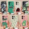 Luxury Dinosaur Pattern Cover For Xiaomi Redmi A3 13 Turbo 3 5G Note 13R 13 Pro Shell Matte Liquid Silicone Phone Case Camera Protection Cases Housing