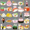 50 Sushi Graffiti Stickers Cartoon Cute Hand-painted Food Creative Decorative Water Cup Mobile Phone Gum Stickers
