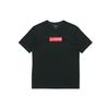 Front Box Logo Solid Short Sleeve Tee Unisex Tops Standard-Black AHSQ326-2